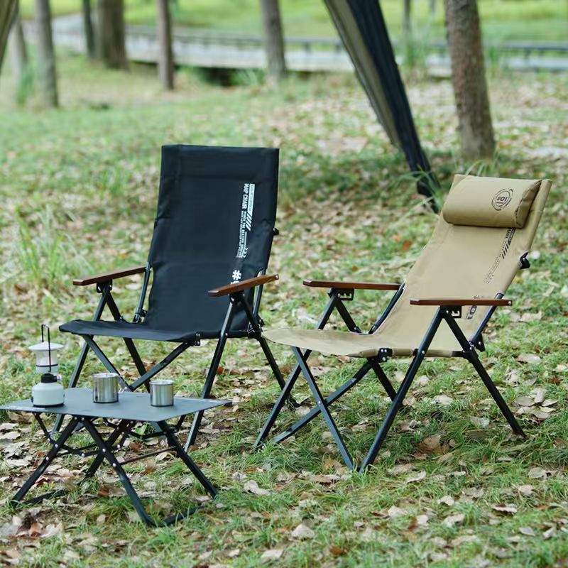 Woodworking Outdoor Furniture - Kursi Lipat Pantai & Camping Sandaran