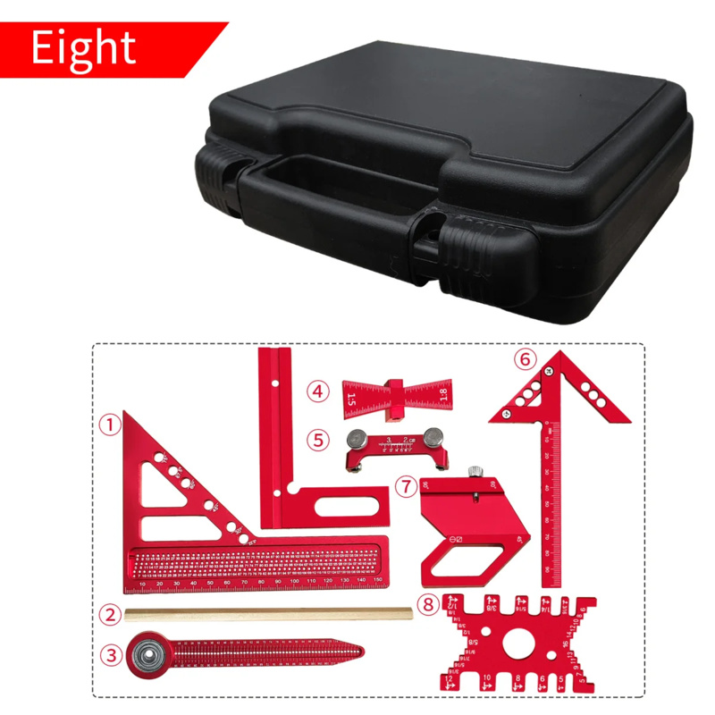 Woodworking Carpenter - Kit Persegi Aluminium untuk Pertukangan Kayu