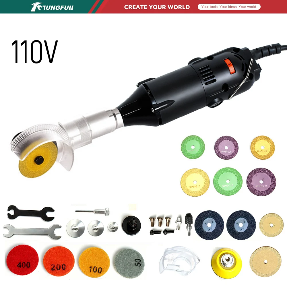 Woodworking Equipment - TUNGFULL 110V Penggiling Sudut Mini Mesin