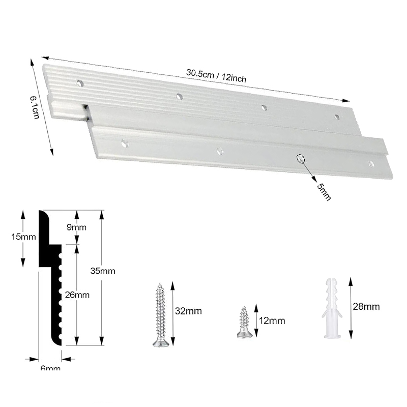Woodworking Z Clips - 1 Pasang Gantungan Gambar French-Cleat Sistem