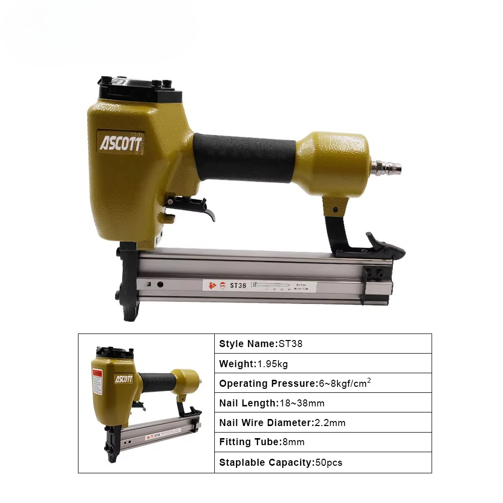 Woodworking Diy - ST38 14GA Alat Paku Pneumatik Berat