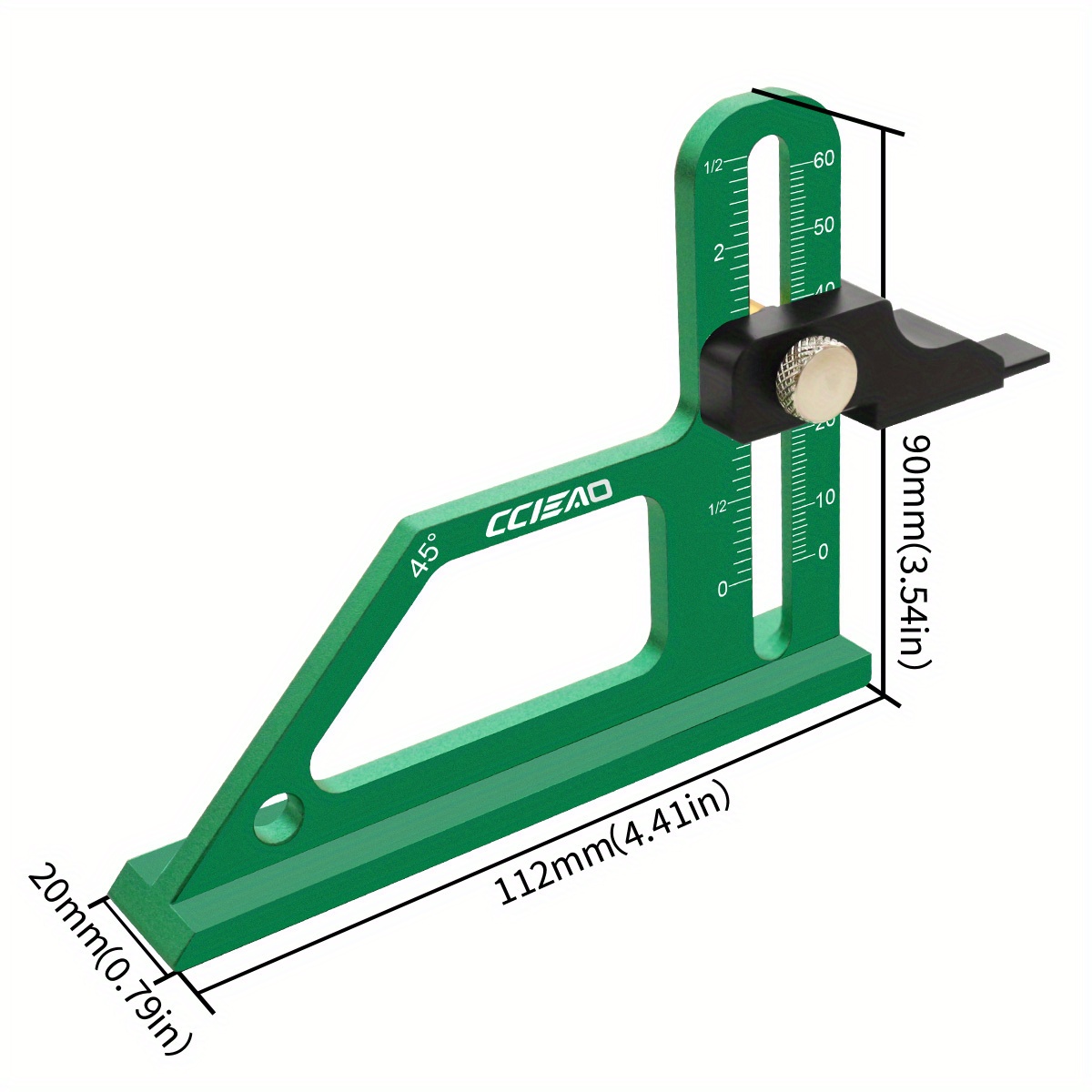 Pengukur Tinggi Aloi Aluminium - Woodworking Equipment ulasan dan harga