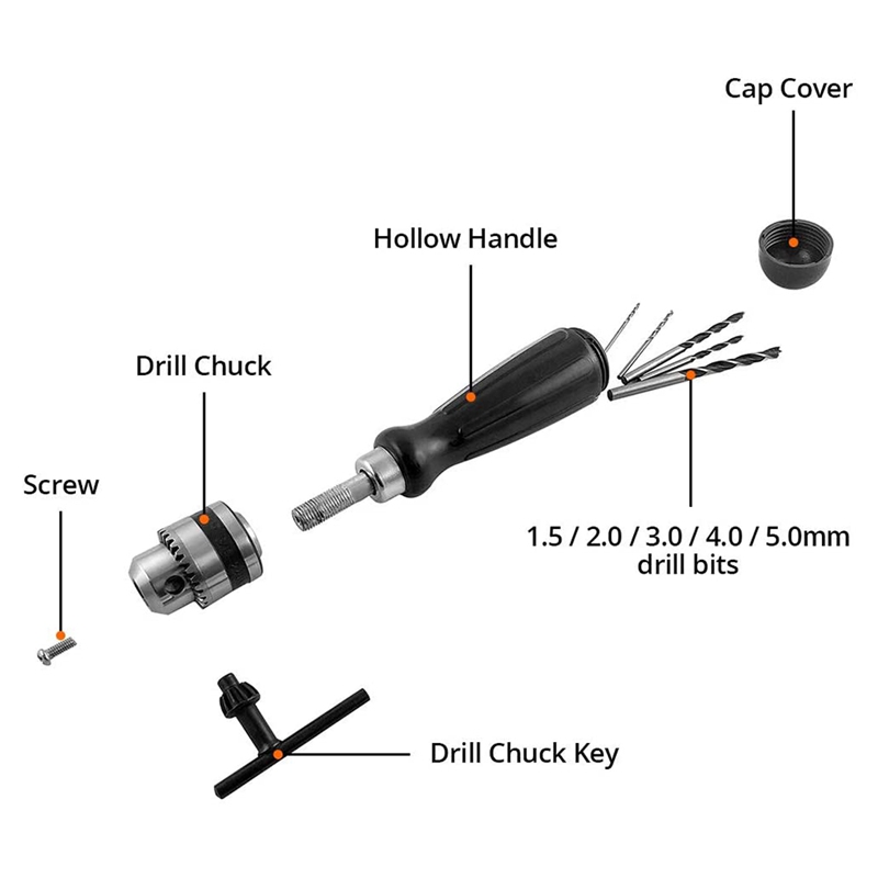 Mata Bor Tangan Pin Vise, Set  - Woodworking Vise ulasan dan harga