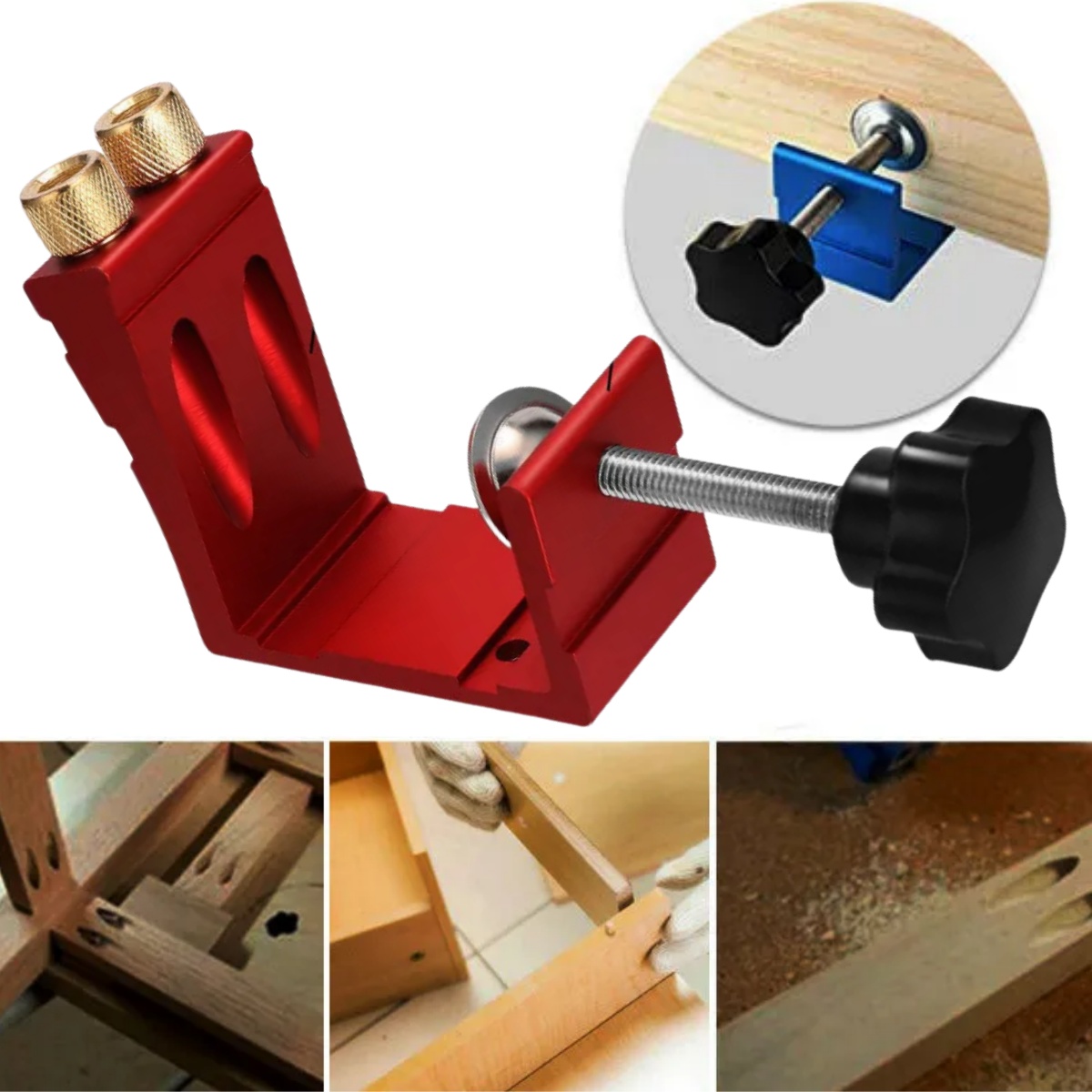 1 Set Jig Lubang Saku untuk Pe - Woodworking Jig ulasan dan harga