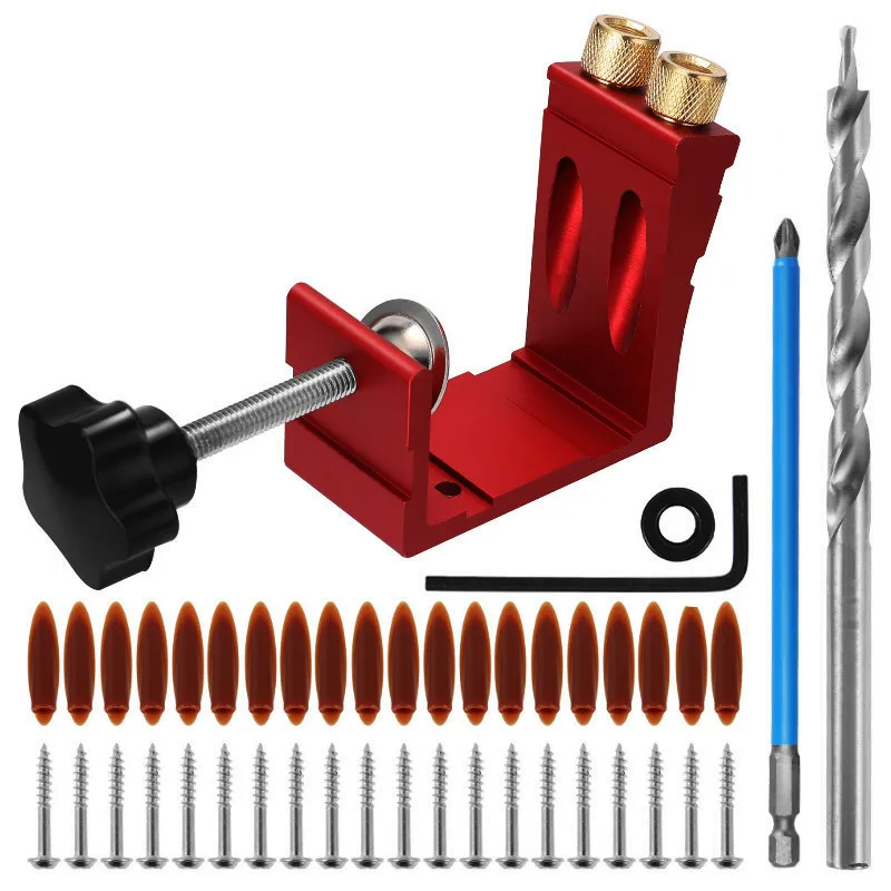 1 Set Jig Lubang Saku untuk Pe - Woodworking Jig ulasan dan harga