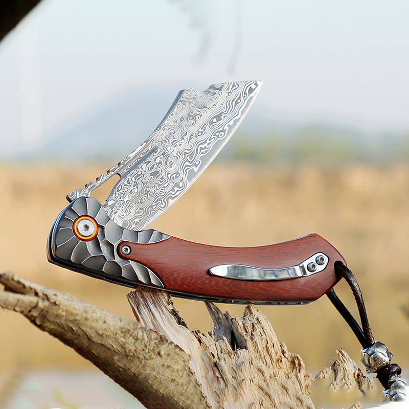 Pisau Saku Baja Damaskus Berku - Woodworking Z Clips ulasan dan harga