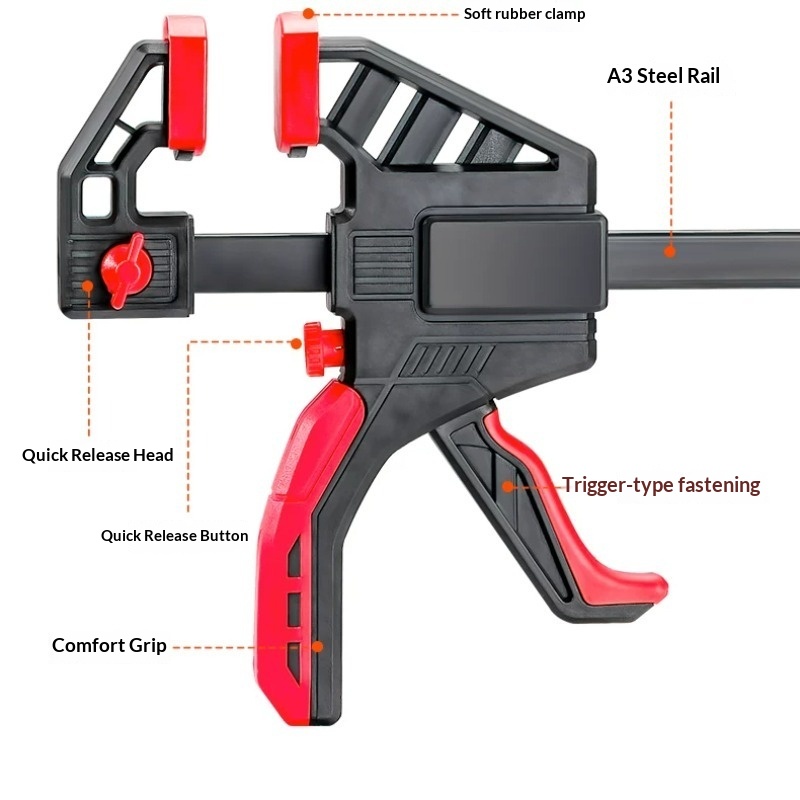Klem Kayu Tipe F Cepat dan Kua - Woodworking Z Clips ulasan dan harga